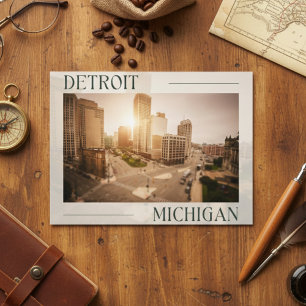 Cartão Postal Charm de paisagem urbana: Impressões de Detroit