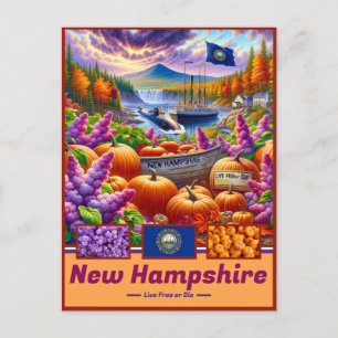 Cartão Postal Charme de New Hampshire Maravilhas Cênicas