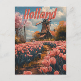Cartão Postal Charme Nostálgico: Vintage Holland