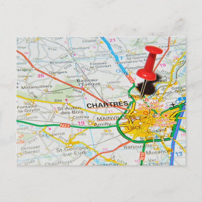 Cartão Postal Chartres, França (Frente)