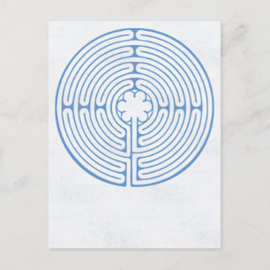 Cartão Postal Chartres Labyrinth Blue