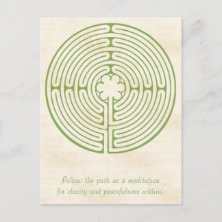 Cartão Postal Chartres Labyrinth Green