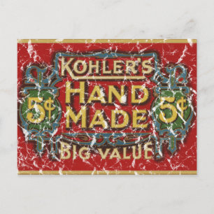 Cartão Postal Charutos de Kohler - 1900 - angustiados