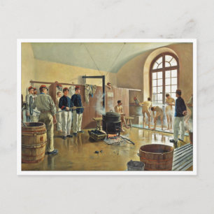 Cartão Postal Chás no Regimento por Eugene Chaperon