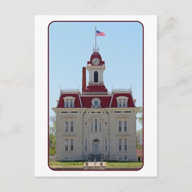 Cartão Postal Chase County, Kansas, Courthouse (Frente)