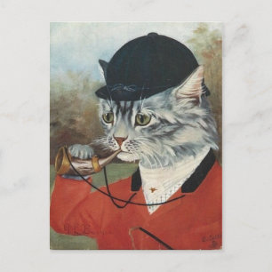 Cartão Postal Chat Chasseur