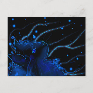 Cartão Postal Chat effet néon