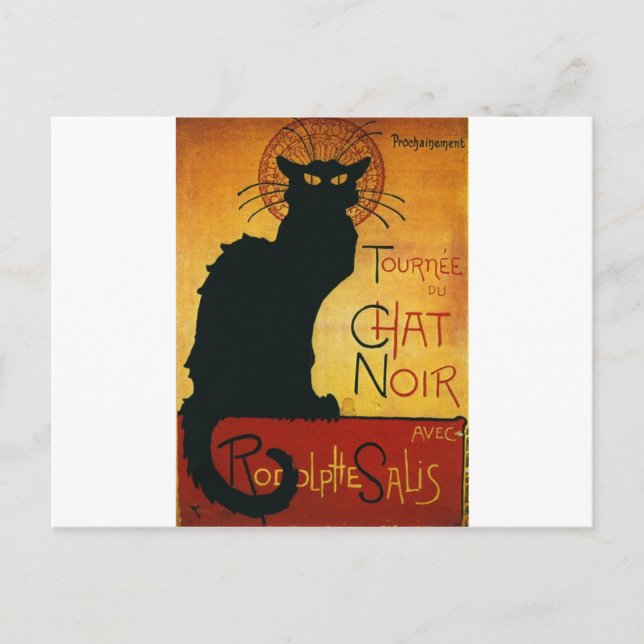 Cartão Postal Chat Noir - Gato Preto (Frente)