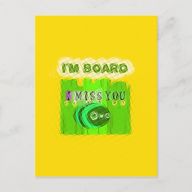 Cartão Postal Chateado, mas pensando em você (Frente)