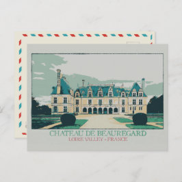 Cartão Postal Château Beauregard no Vale do Loire, França