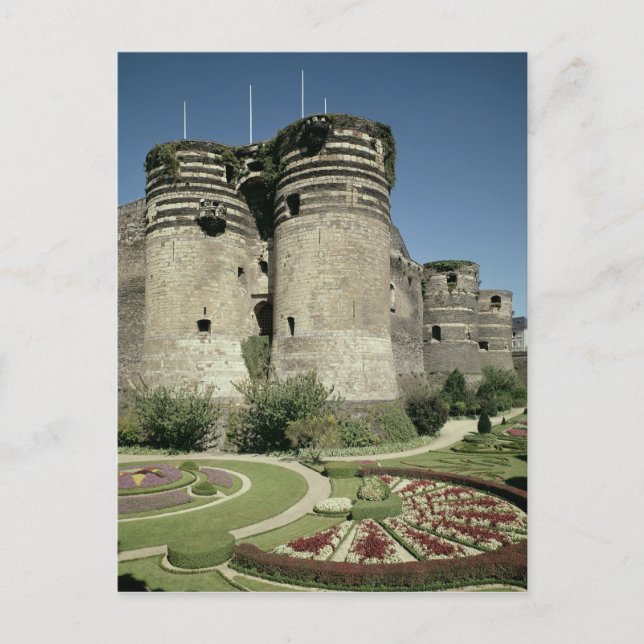 Cartão Postal Chateau d'Angers, completou 1238 (Frente)