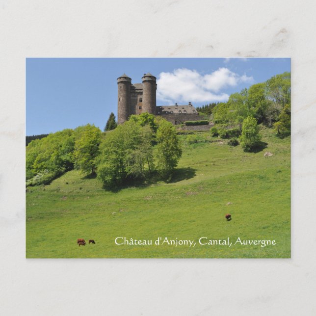 Cartão Postal Château d'Anjony, Auvergne (Frente)