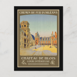 Cartão Postal Chateau de Blois Cour intrieure