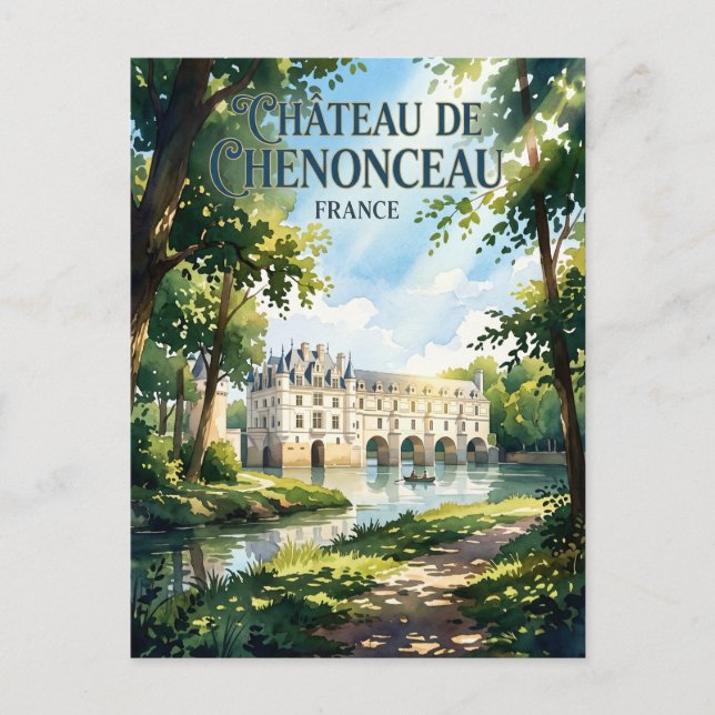 Cartão Postal Château de Chenonceau França (Frente)