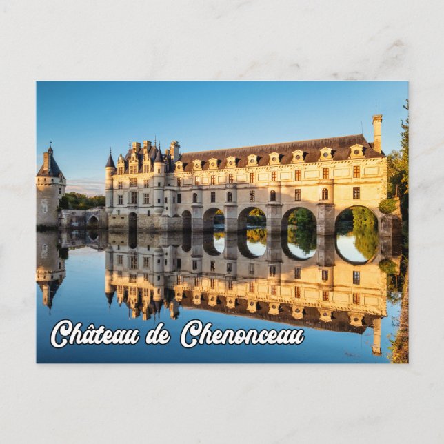 Cartão Postal Chateau de Chenonceau, França (Frente)