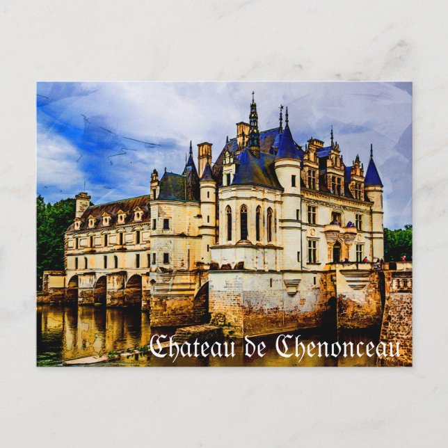 Cartão Postal Chateau de Chenonceau. França. (Frente)