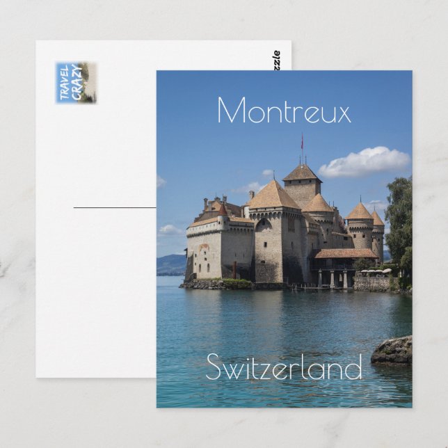 Cartão Postal Chateau de Chillon em MONux, Suiça (Frente/Verso)