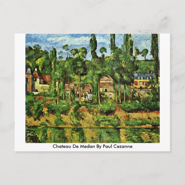 Cartão Postal Chateau De Medan Por Paul Cezanne (Frente)