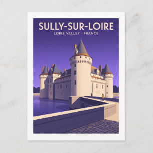 Cartão Postal Château de Sully-sur-Loire França Viagem