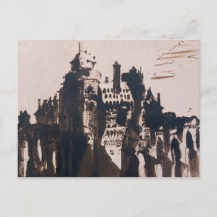 Cartão Postal Chateau fortificado por duas Pontes