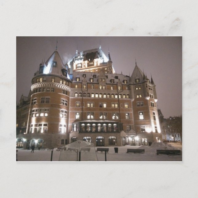 Cartão Postal Château Frontenac à Noite (Frente)