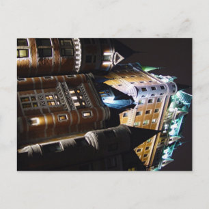 Cartão Postal Chateau Frontenac Castle Saiu À Noite