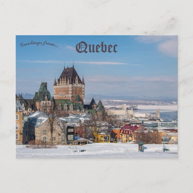 Cartão Postal Chateau Frontenac Quebec (Frente)