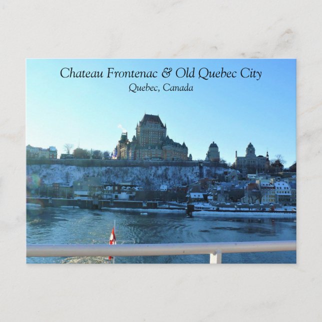 Cartão Postal Chateau Frontenac, Quebec, Canadá (Frente)