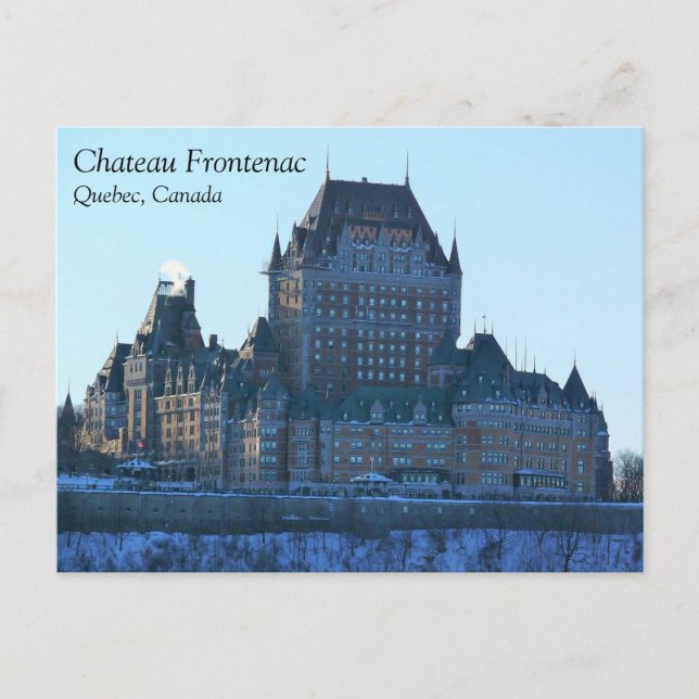 Cartão Postal Chateau Frontenac, Quebec, Canadá (Frente)