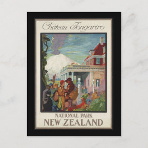 Cartão Postal Chateau Tongariro Nova Zelândia
