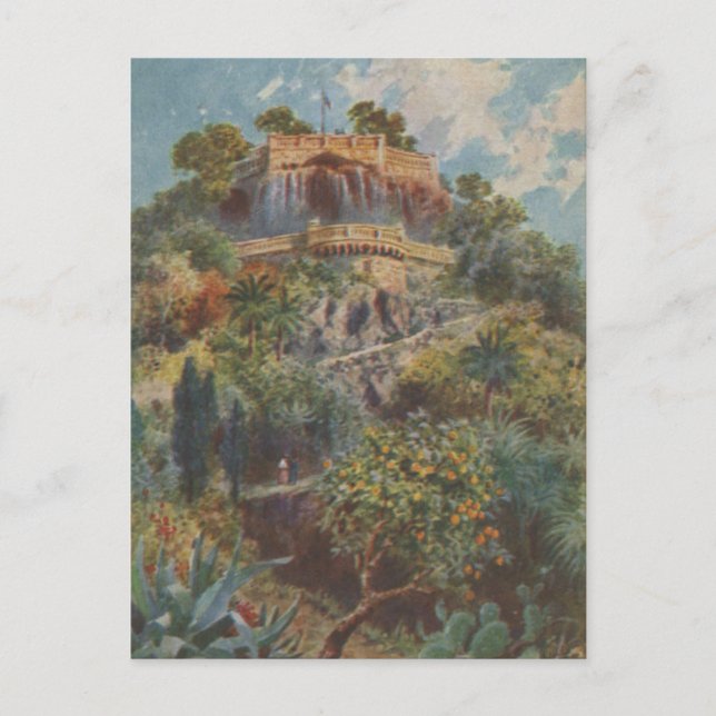 Cartão Postal Chateau View Nice França (Frente)