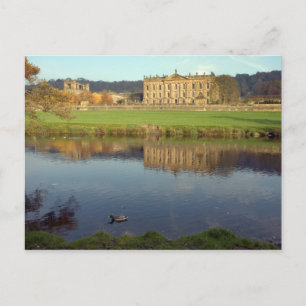 Cartão Postal Chatsworth House em Derbyshire, Inglaterra