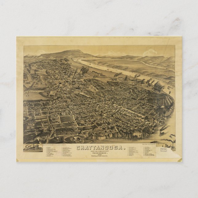 Cartão Postal Chattanooga, Tennessee (1886) (Frente)
