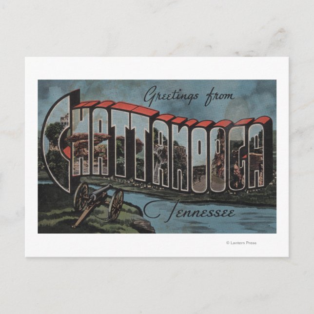 Cartão Postal Chattanooga, Tennessee (Cena do Rio) (Frente)