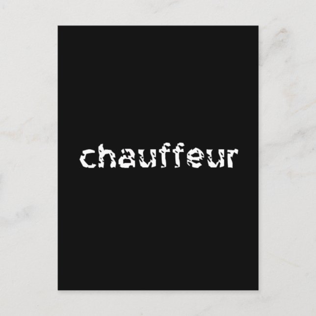Cartão Postal Chauffeur (Frente)