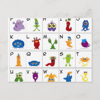 Cartão Postal Chave de Código - Monstros