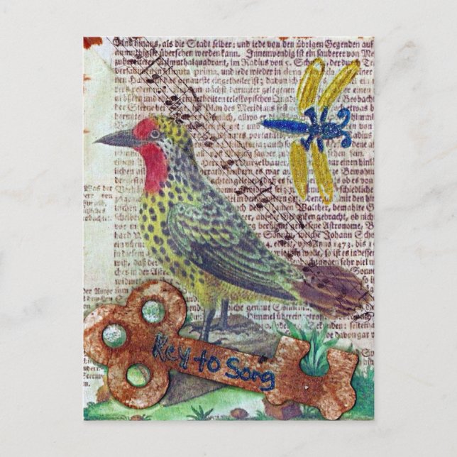 Cartão Postal Chave para Música (Frente)