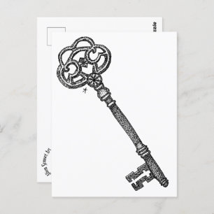 Cartão Postal Chave Skeleton