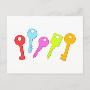 Cartão Postal Chaves Coloridas