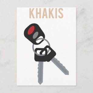 Cartão Postal Chaves de carro com sotaque de Boston