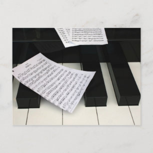 Cartão Postal Chaves de piano com música