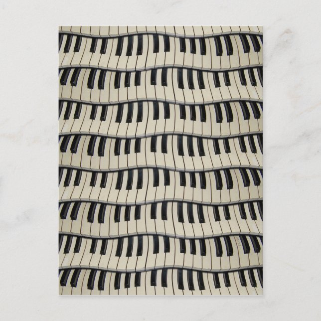 Cartão Postal Chaves De Piano De Rock E Roll (Frente)