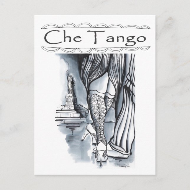 Cartão Postal Che Tango em Nova York (Frente)