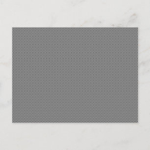 Cartão Postal CHECKERBOARD! (um design de padrão preto e branco)
