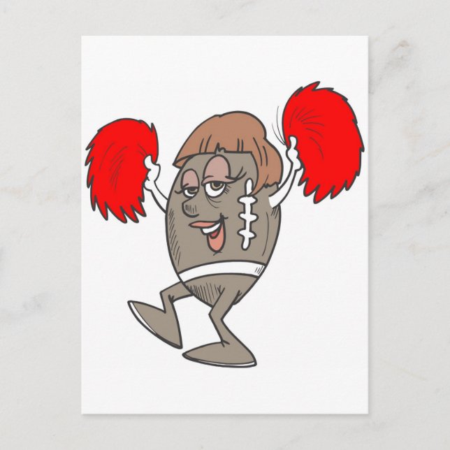 Cartão Postal cheerleader de futebol (Frente)