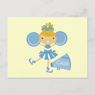 Cartão Postal Cheerleader em azul