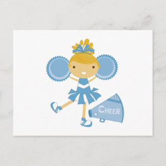 Cartão Postal Cheerleader em azul