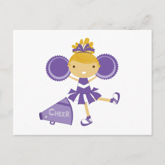 Cartão Postal Cheerleader em Roxo