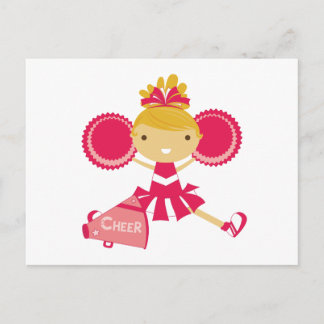 Cartão Postal Cheerleader em vermelho