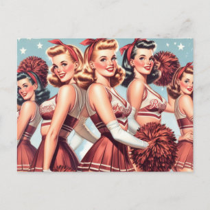 Cartão Postal Cheerleaderes de Vintage
